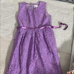 Rachel Riley Purple Lace Kids Formal Dress